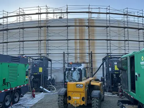 Coating assessment at a welded-steel storage tank