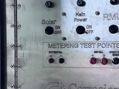 Rectifier metering test points panel